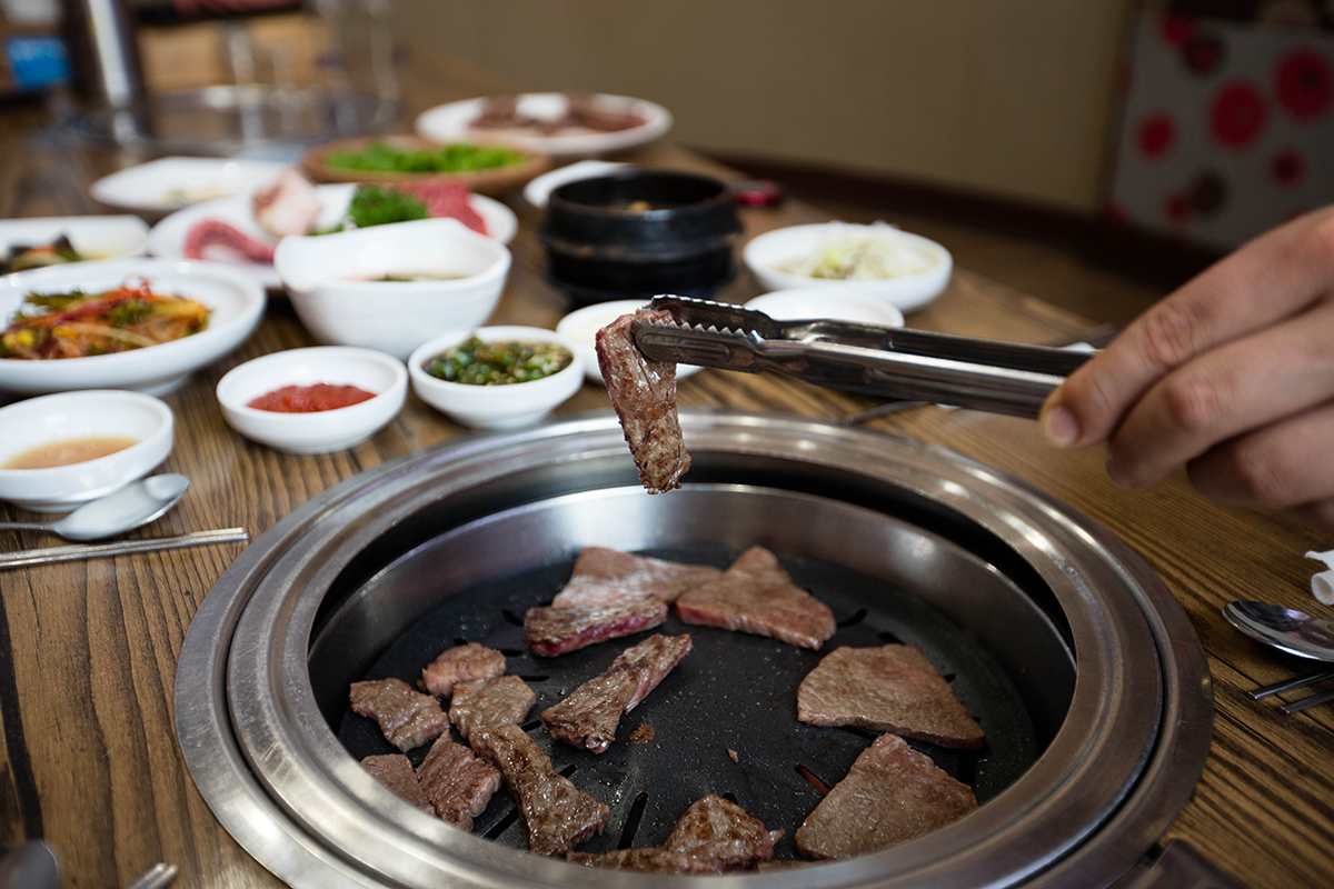 부채살 구워진 모습
